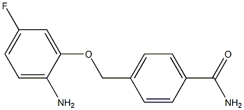 4-[(2-amino-5-fluorophenoxy)methyl]benzamide 구조식 이미지