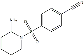 4-[(2-aminopiperidine-1-)sulfonyl]benzonitrile 구조식 이미지