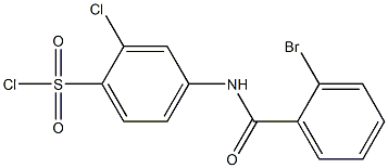 4-[(2-bromobenzene)amido]-2-chlorobenzene-1-sulfonyl chloride Structure