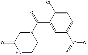 4-[(2-chloro-5-nitrophenyl)carbonyl]piperazin-2-one Structure