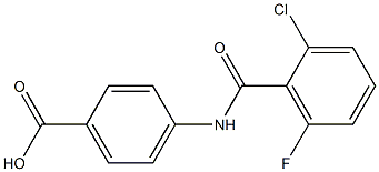 4-[(2-chloro-6-fluorobenzene)amido]benzoic acid 구조식 이미지