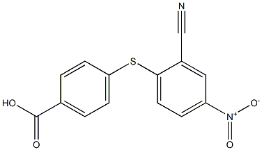4-[(2-cyano-4-nitrophenyl)sulfanyl]benzoic acid Structure