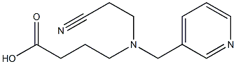 4-[(2-cyanoethyl)(pyridin-3-ylmethyl)amino]butanoic acid Structure