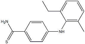 4-[(2-ethyl-6-methylphenyl)amino]benzene-1-carbothioamide 구조식 이미지