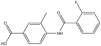 4-[(2-fluorobenzoyl)amino]-3-methylbenzoic acid Structure