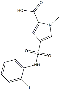 4-[(2-iodophenyl)sulfamoyl]-1-methyl-1H-pyrrole-2-carboxylic acid Structure