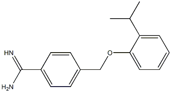 4-[(2-isopropylphenoxy)methyl]benzenecarboximidamide Structure