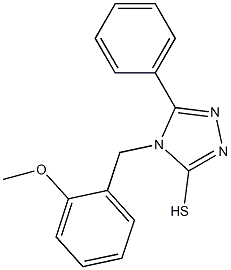 4-[(2-methoxyphenyl)methyl]-5-phenyl-4H-1,2,4-triazole-3-thiol 구조식 이미지