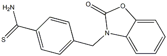 4-[(2-oxo-1,3-benzoxazol-3(2H)-yl)methyl]benzenecarbothioamide Structure