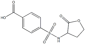 4-[(2-oxooxolan-3-yl)sulfamoyl]benzoic acid 구조식 이미지