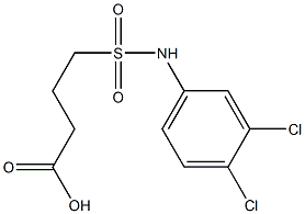 4-[(3,4-dichlorophenyl)sulfamoyl]butanoic acid Structure