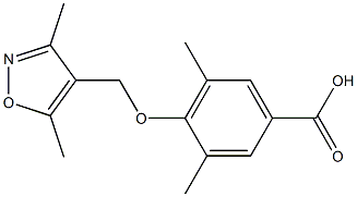 4-[(3,5-dimethyl-1,2-oxazol-4-yl)methoxy]-3,5-dimethylbenzoic acid 구조식 이미지