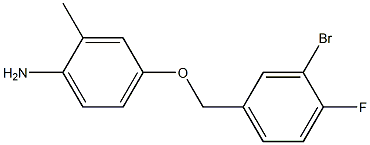 4-[(3-bromo-4-fluorobenzyl)oxy]-2-methylaniline 구조식 이미지