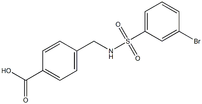 4-[(3-bromobenzene)sulfonamidomethyl]benzoic acid Structure