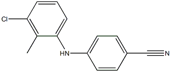 4-[(3-chloro-2-methylphenyl)amino]benzonitrile Structure