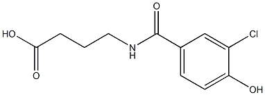 4-[(3-chloro-4-hydroxyphenyl)formamido]butanoic acid 구조식 이미지