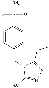 4-[(3-ethyl-5-sulfanyl-4H-1,2,4-triazol-4-yl)methyl]benzene-1-sulfonamide Structure