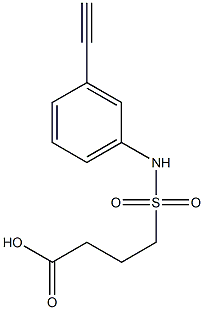 4-[(3-ethynylphenyl)sulfamoyl]butanoic acid Structure