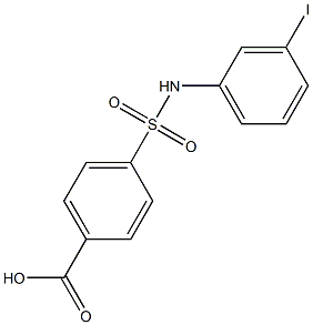 4-[(3-iodophenyl)sulfamoyl]benzoic acid 구조식 이미지