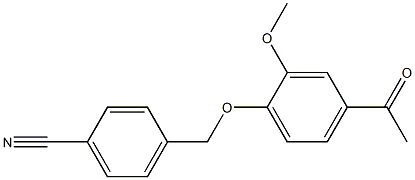 4-[(4-acetyl-2-methoxyphenoxy)methyl]benzonitrile Structure