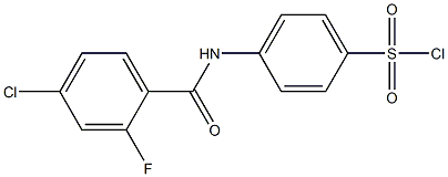 4-[(4-chloro-2-fluorobenzene)amido]benzene-1-sulfonyl chloride 구조식 이미지