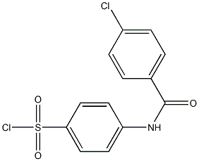 4-[(4-chlorobenzene)amido]benzene-1-sulfonyl chloride Structure