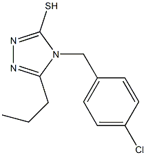 4-[(4-chlorophenyl)methyl]-5-propyl-4H-1,2,4-triazole-3-thiol Structure