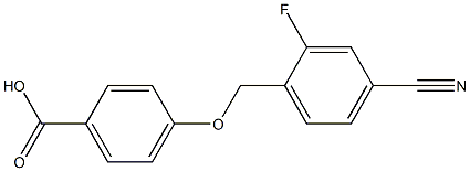 4-[(4-cyano-2-fluorophenyl)methoxy]benzoic acid Structure
