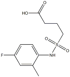 4-[(4-fluoro-2-methylphenyl)sulfamoyl]butanoic acid 구조식 이미지