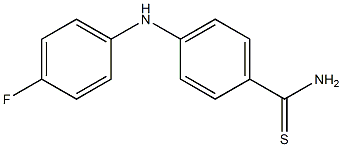 4-[(4-fluorophenyl)amino]benzene-1-carbothioamide 구조식 이미지