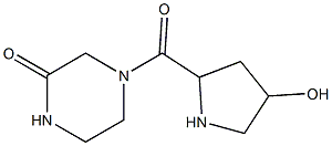 4-[(4-hydroxypyrrolidin-2-yl)carbonyl]piperazin-2-one Structure