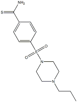 4-[(4-propylpiperazine-1-)sulfonyl]benzene-1-carbothioamide 구조식 이미지