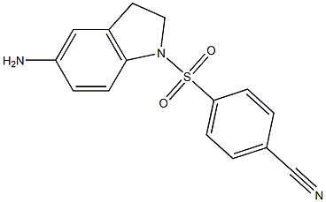 4-[(5-amino-2,3-dihydro-1H-indole-1-)sulfonyl]benzonitrile 구조식 이미지