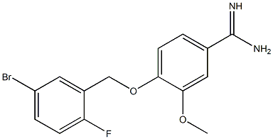 4-[(5-bromo-2-fluorophenyl)methoxy]-3-methoxybenzene-1-carboximidamide Structure