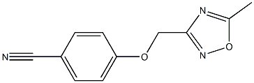 4-[(5-methyl-1,2,4-oxadiazol-3-yl)methoxy]benzonitrile 구조식 이미지