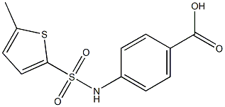 4-[(5-methylthiophene-2-)sulfonamido]benzoic acid 구조식 이미지