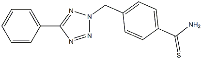 4-[(5-phenyl-2H-1,2,3,4-tetrazol-2-yl)methyl]benzene-1-carbothioamide Structure