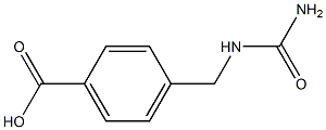 4-[(carbamoylamino)methyl]benzoic acid 구조식 이미지