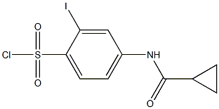 4-[(cyclopropylcarbonyl)amino]-2-iodobenzenesulfonyl chloride 구조식 이미지