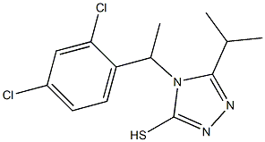 4-[1-(2,4-dichlorophenyl)ethyl]-5-(propan-2-yl)-4H-1,2,4-triazole-3-thiol Structure