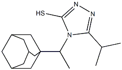 4-[1-(adamantan-1-yl)ethyl]-5-(propan-2-yl)-4H-1,2,4-triazole-3-thiol 구조식 이미지