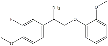 4-[1-amino-2-(2-methoxyphenoxy)ethyl]-2-fluoro-1-methoxybenzene 구조식 이미지