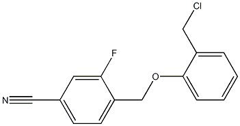 4-[2-(chloromethyl)phenoxymethyl]-3-fluorobenzonitrile Structure