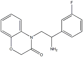 4-[2-amino-2-(3-fluorophenyl)ethyl]-3,4-dihydro-2H-1,4-benzoxazin-3-one 구조식 이미지