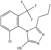 4-[2-chloro-6-(trifluoromethyl)phenyl]-5-propyl-4H-1,2,4-triazole-3-thiol 구조식 이미지