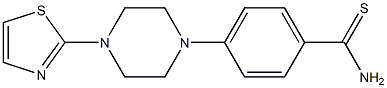 4-[4-(1,3-thiazol-2-yl)piperazin-1-yl]benzene-1-carbothioamide 구조식 이미지