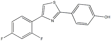 4-[4-(2,4-difluorophenyl)-1,3-thiazol-2-yl]phenol Structure