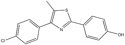 4-[4-(4-chlorophenyl)-5-methyl-1,3-thiazol-2-yl]phenol Structure