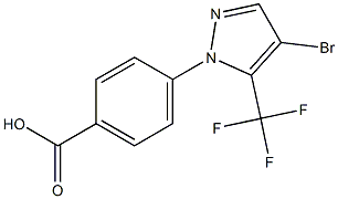 4-[4-bromo-5-(trifluoromethyl)-1H-pyrazol-1-yl]benzoic acid Structure