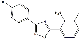 4-[5-(2-amino-3-methylphenyl)-1,2,4-oxadiazol-3-yl]phenol 구조식 이미지